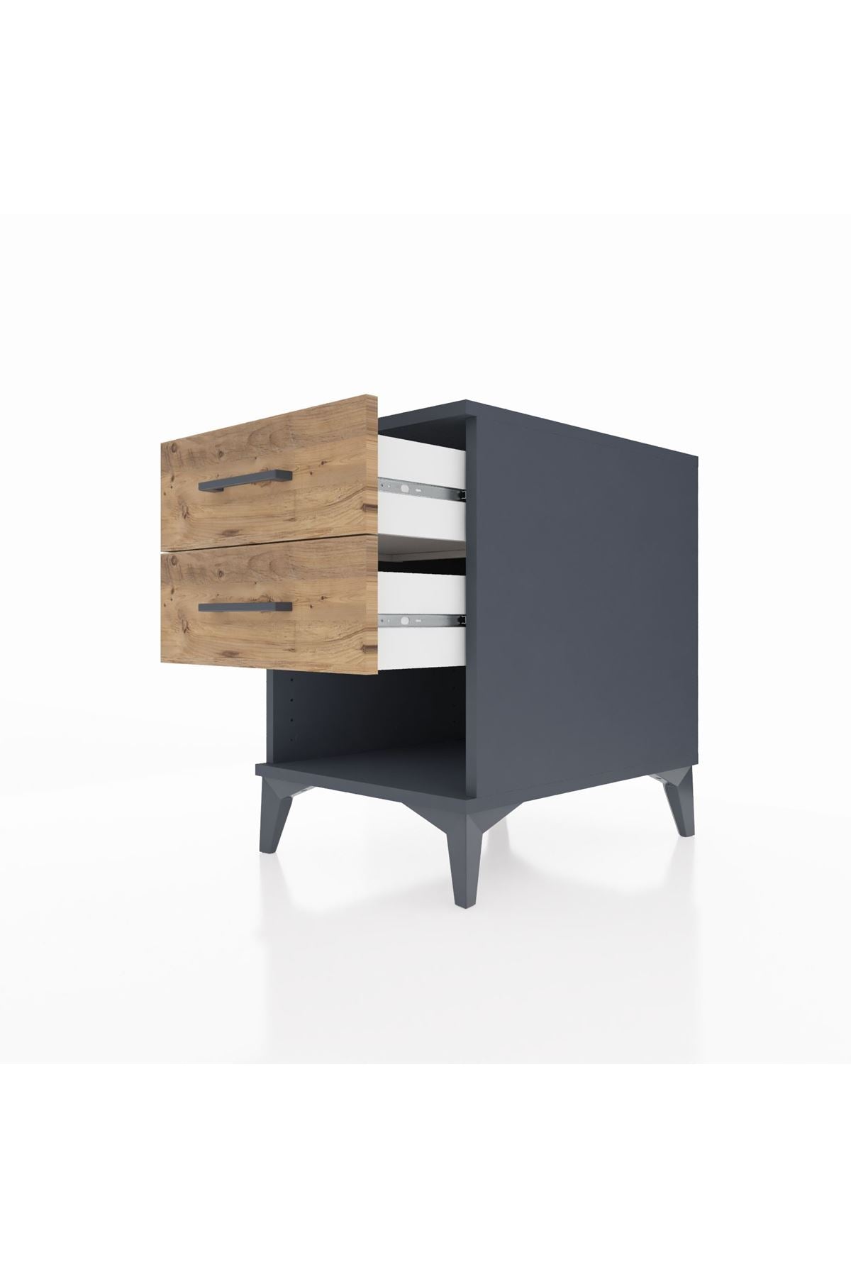 Kronos Komodin 2 Çekmeceli 44x59x64 Antrasit-Çam