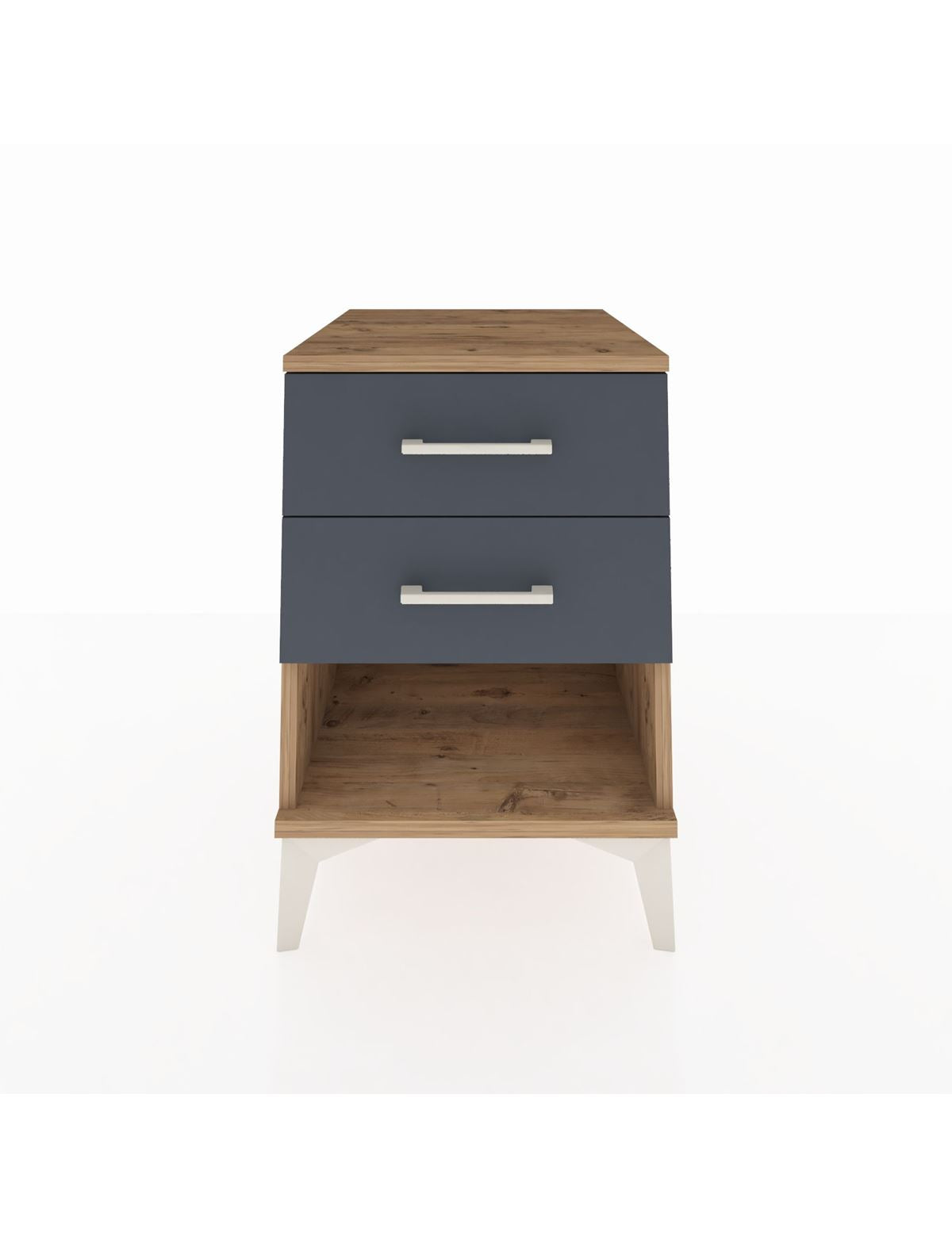 Kronos Komodin 2 Çekmeceli 44x59x64 Çam-Antrasit