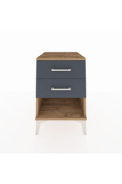 Kronos Komodin 2 Çekmeceli 44x59x64 Çam-Antrasit