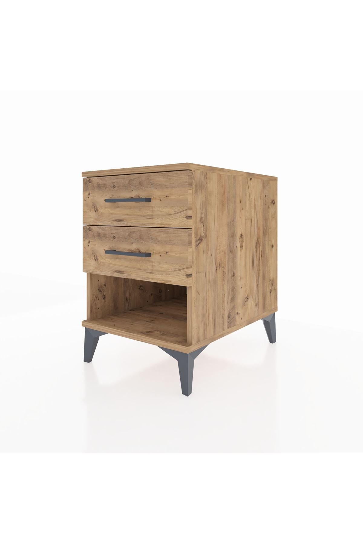 Kronos Komodin 2 Çekmeceli 44x59x64 Çam-Çam