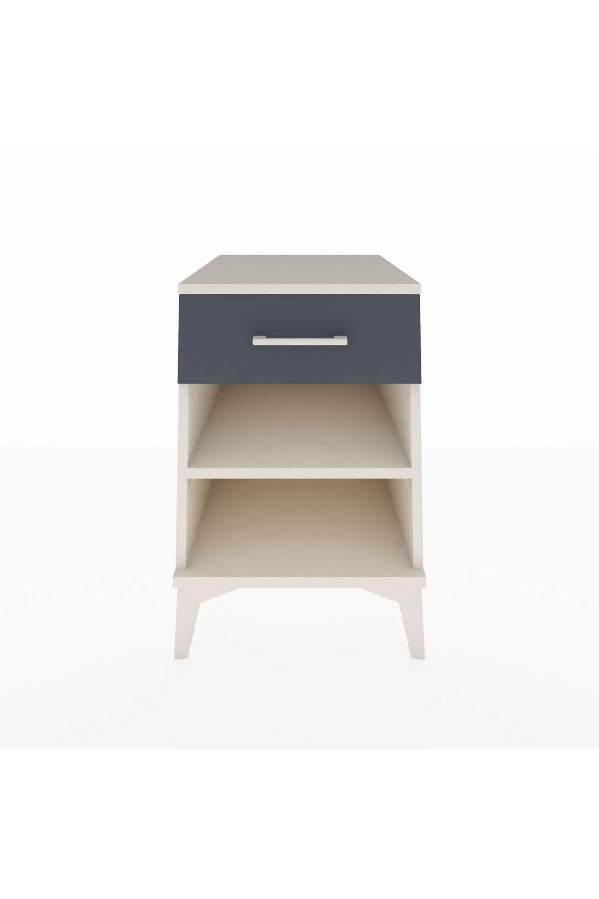 Kronos Komodin Tek Raflı Tek Çekmeceli 44x59x64 Aytaşı-Antrasit