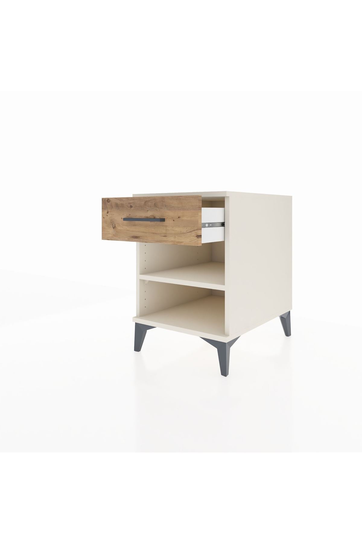 Kronos Komodin Tek Raflı Tek Çekmeceli 44x59x64 Aytaşı-Çam