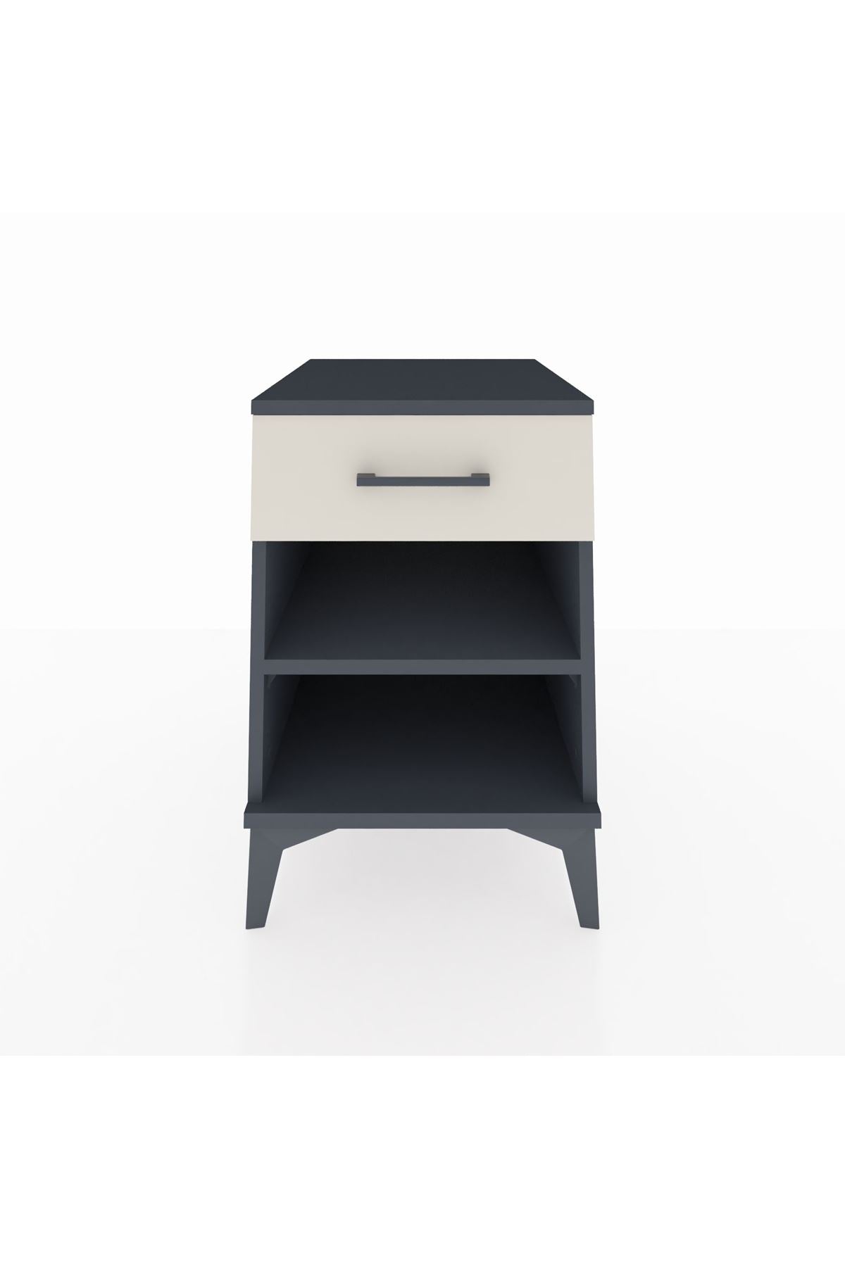 Kronos Komodin Tek Raflı Tek Çekmeceli 44x59x64 Antrasit-Aytaşı