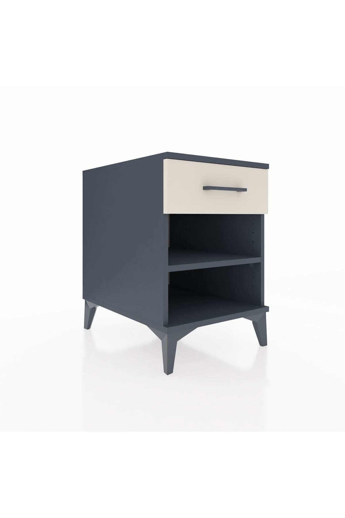 Kronos Komodin Tek Raflı Tek Çekmeceli 44x59x64 Antrasit-Aytaşı