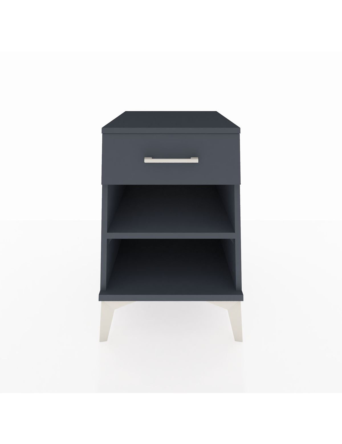 Kronos Komodin Tek Raflı Tek Çekmeceli 44x59x64 Antrasit-Antrasit