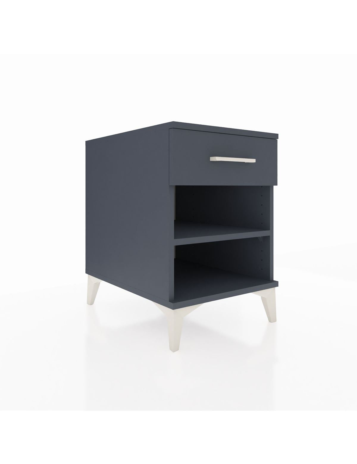 Kronos Komodin Tek Raflı Tek Çekmeceli 44x59x64 Antrasit-Antrasit