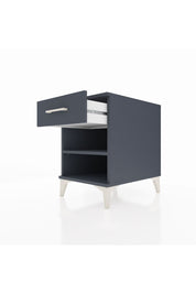 Kronos Komodin Tek Raflı Tek Çekmeceli 44x59x64 Antrasit-Antrasit