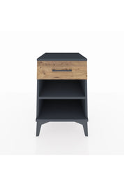 Kronos Komodin Tek Raflı Tek Çekmeceli 44x59x64 Antrasit-Çam