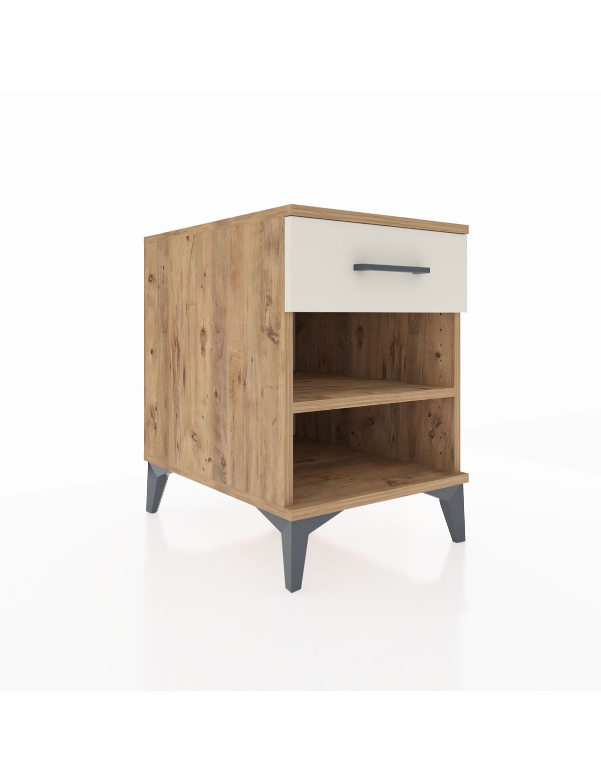 Kronos Komodin Tek Raflı Tek Çekmeceli 44x59x64 Çam-Aytaşı