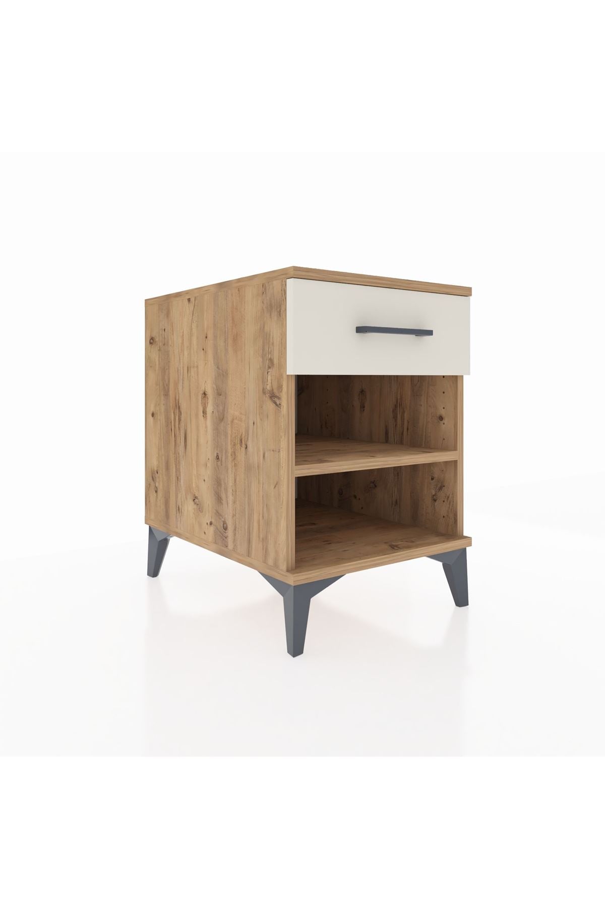 Kronos Komodin Tek Raflı Tek Çekmeceli 44x59x64 Çam-Aytaşı