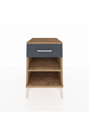 Kronos Komodin Tek Raflı Tek Çekmeceli 44x59x64 Çam-Antrasit