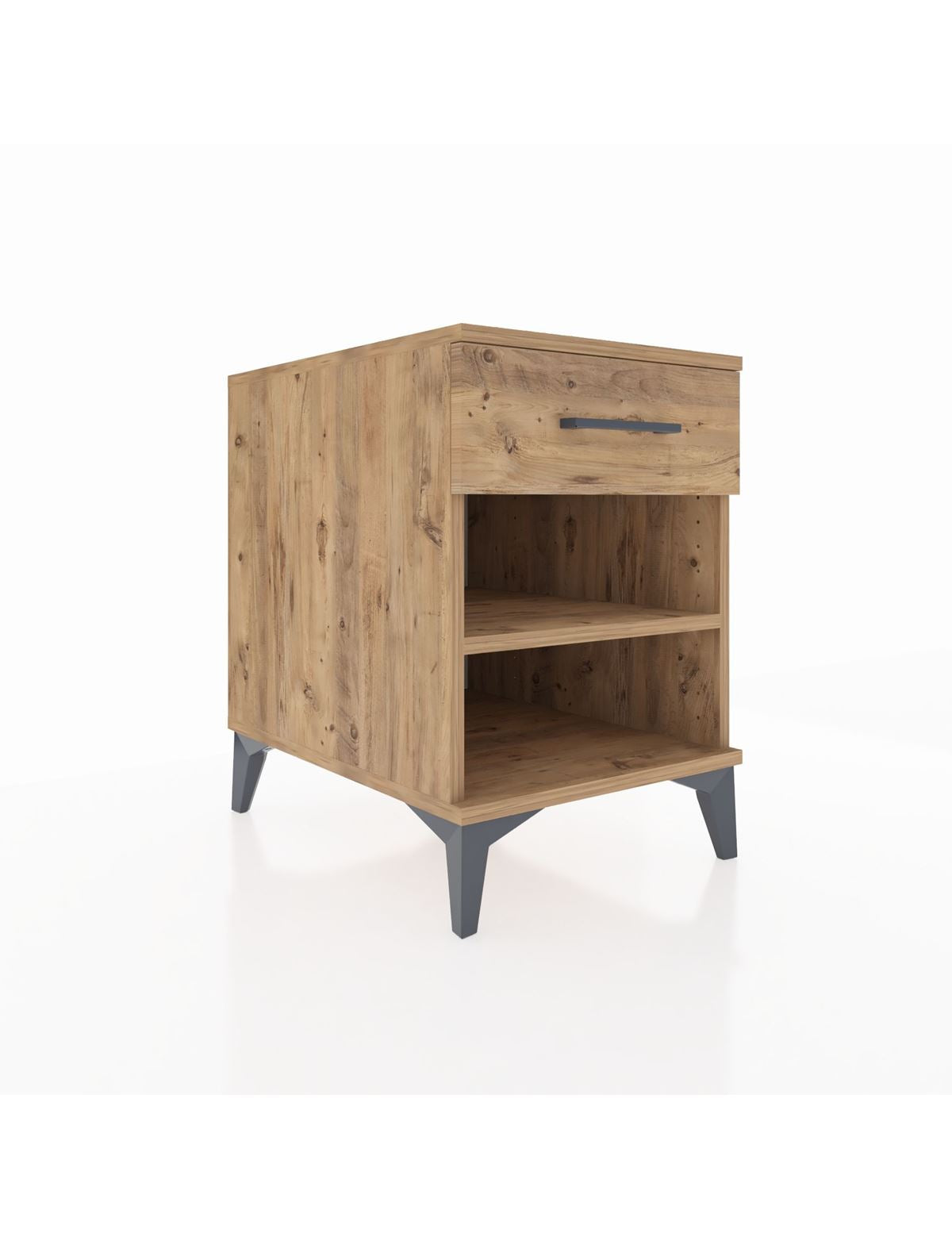 Kronos Komodin Tek Raflı Tek Çekmeceli 44x59x64 Çam-Çam