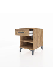 Kronos Komodin Tek Raflı Tek Çekmeceli 44x59x64 Çam-Çam