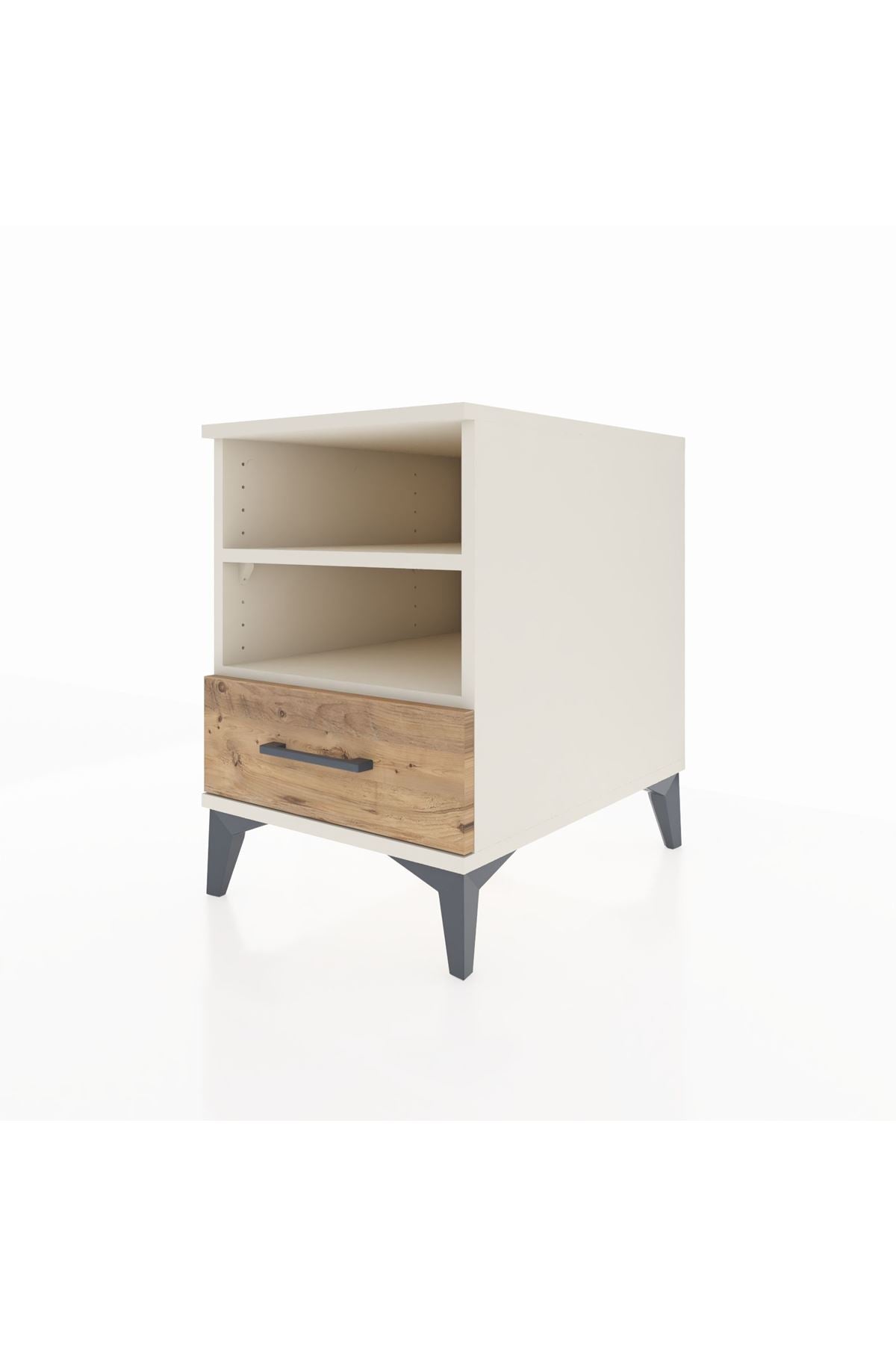 Kronos Komodin 2 Raflı Tek Çekmeceli 44x59x64 Aytaşı-Çam