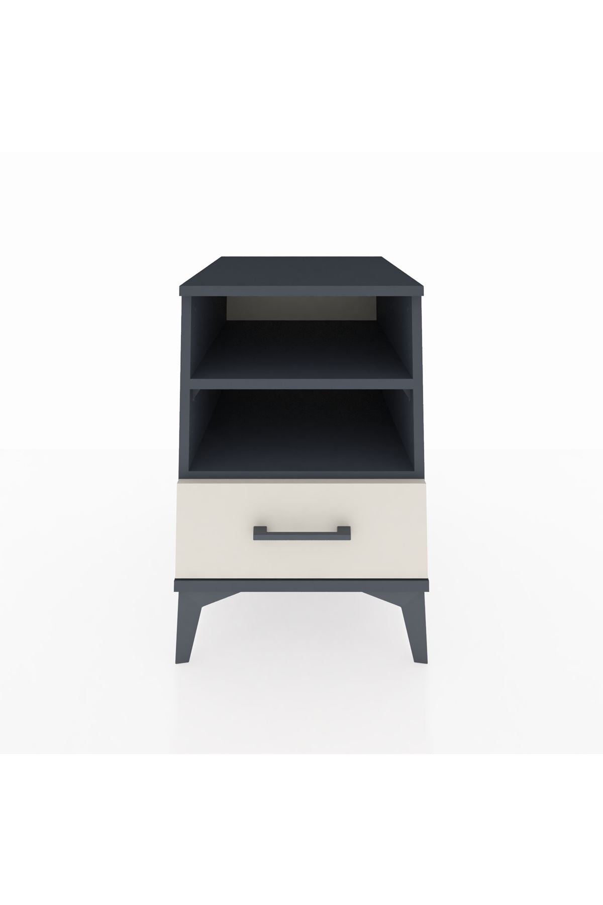 Kronos Komodin 2 Raflı Tek Çekmeceli 44x59x64 Antrasit-Aytaşı