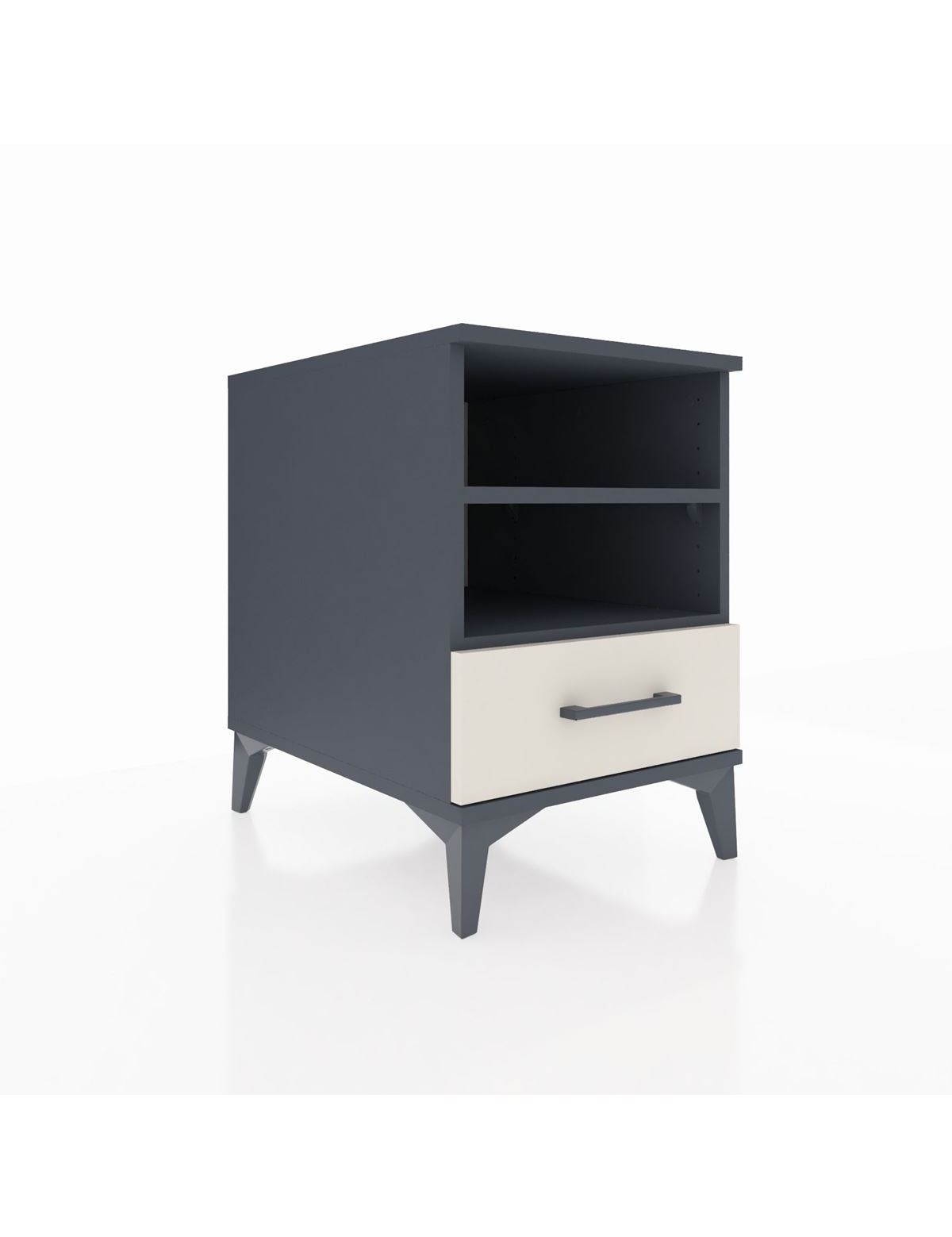 Kronos Komodin 2 Raflı Tek Çekmeceli 44x59x64 Antrasit-Aytaşı