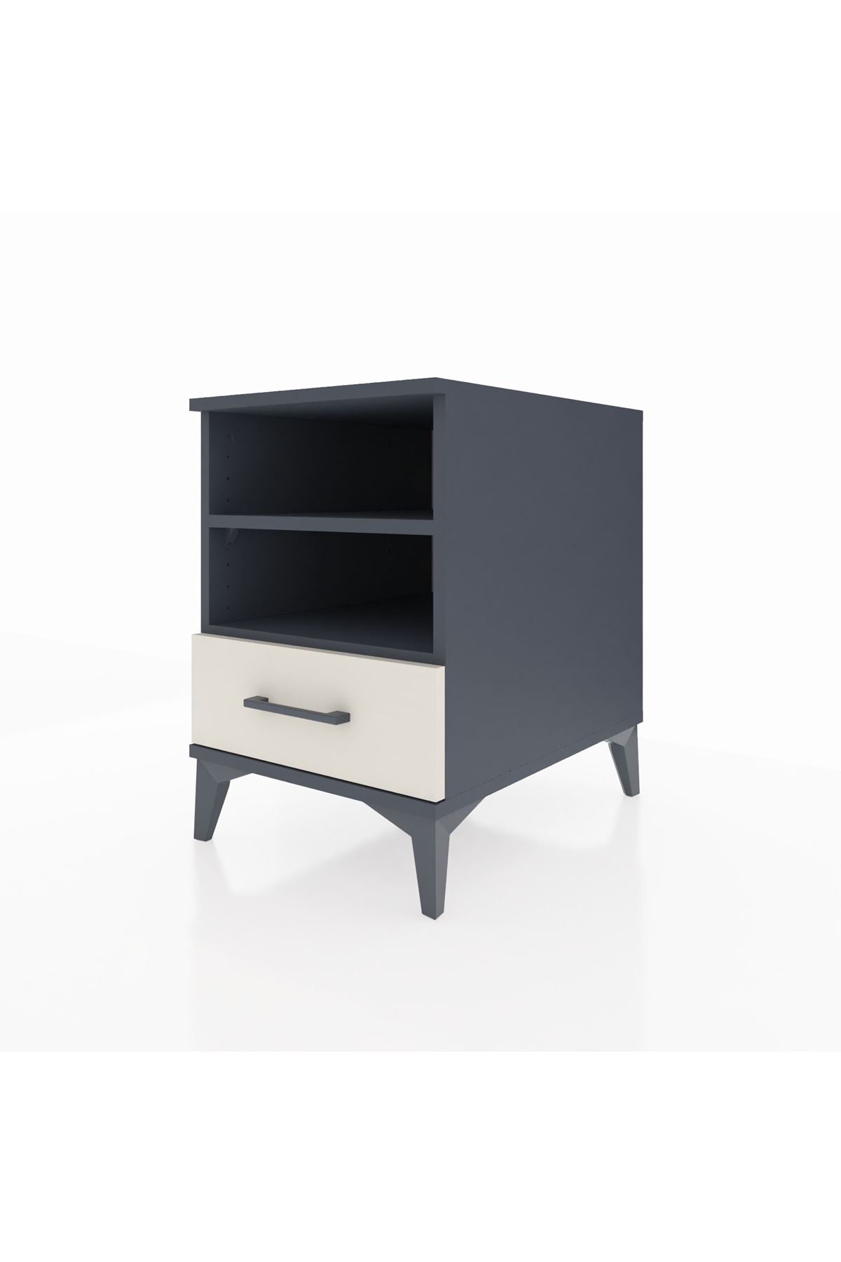Kronos Komodin 2 Raflı Tek Çekmeceli 44x59x64 Antrasit-Aytaşı