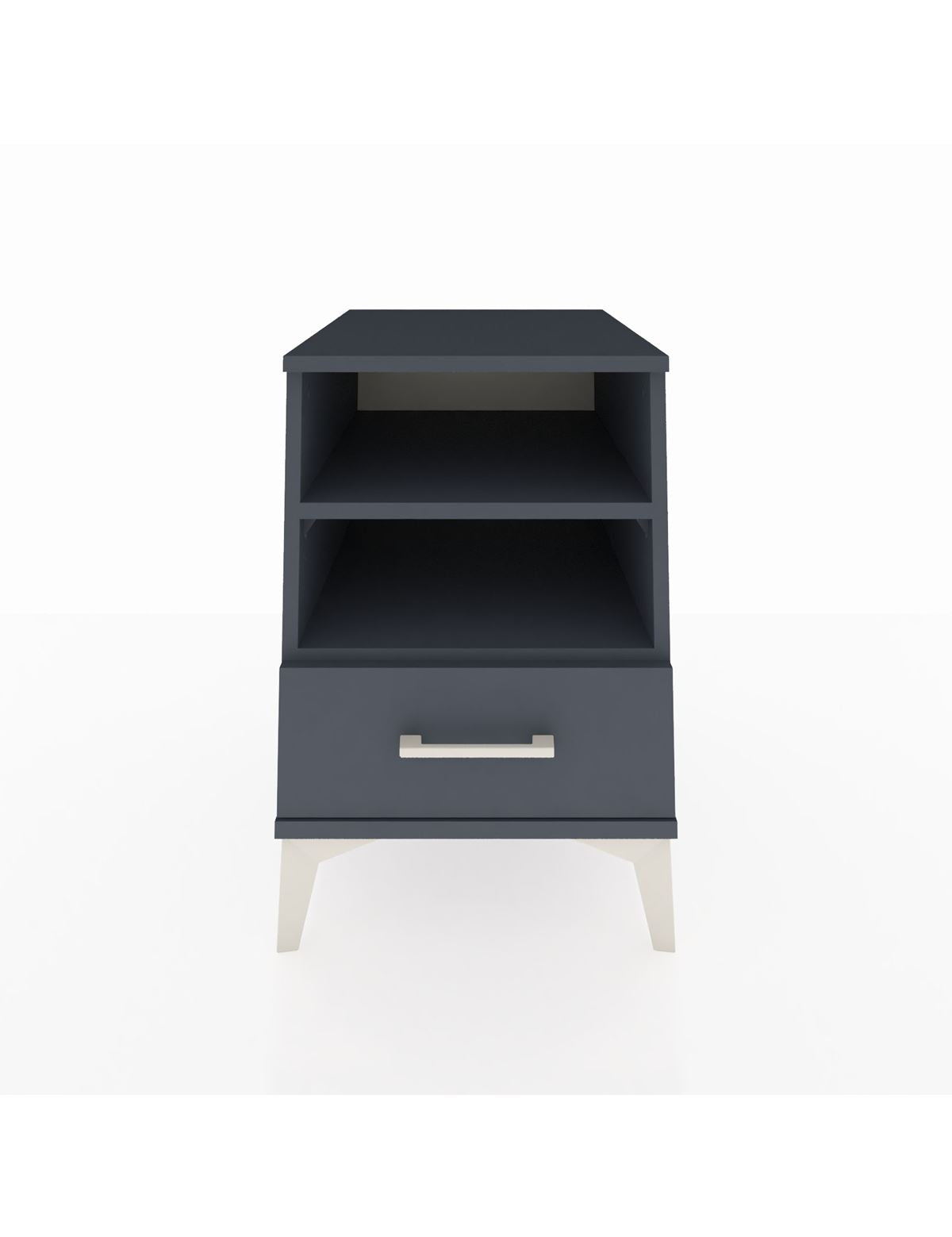 Kronos Komodin 2 Raflı Tek Çekmeceli 44x59x64 Antrasit-Antrasit