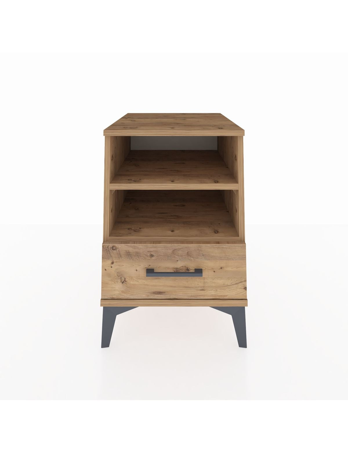 Kronos Komodin 2 Raflı Tek Çekmeceli 44x59x64 Çam-Çam