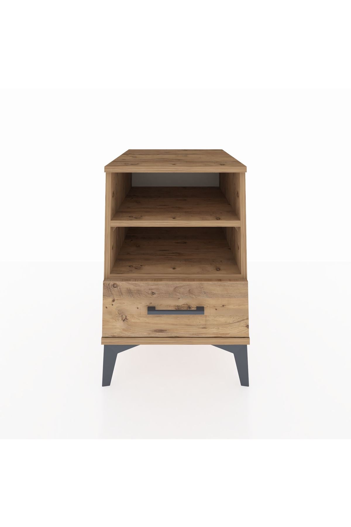 Kronos Komodin 2 Raflı Tek Çekmeceli 44x59x64 Çam-Çam