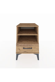 Kronos Komodin 2 Raflı Tek Çekmeceli 44x59x64 Çam-Çam