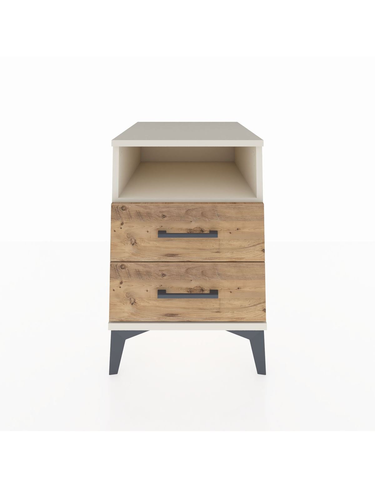 Kronos Komodin Tek Raflı 2 Çekmeceli 44x59x64 Aytaşı-Çam