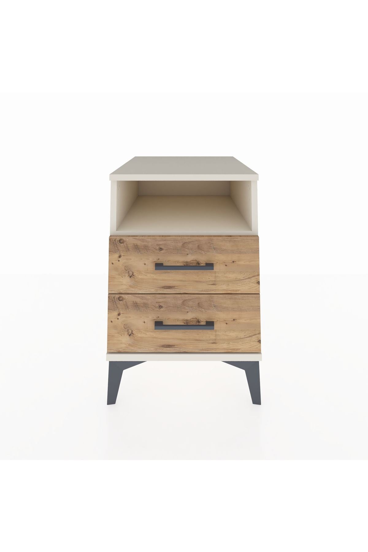 Kronos Komodin Tek Raflı 2 Çekmeceli 44x59x64 Aytaşı-Çam