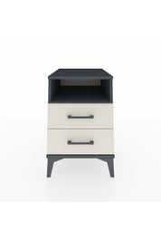 Kronos Komodin Tek Raflı 2 Çekmeceli 44x59x64 Antrasit-Aytaşı