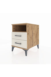 Kronos Komodin Tek Raflı 2 Çekmeceli 44x59x64 Çam-Aytaşı