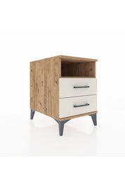 Kronos Komodin Tek Raflı 2 Çekmeceli 44x59x64 Çam-Aytaşı