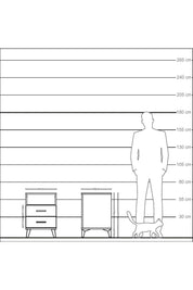 Kronos Komodin Tek Raflı 2 Çekmeceli 44x59x64 Çam-Aytaşı