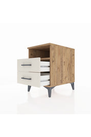 Kronos Komodin Tek Raflı 2 Çekmeceli 44x59x64 Çam-Aytaşı