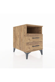 Kronos Komodin Tek Raflı 2 Çekmeceli 44x59x64 Çam-Çam