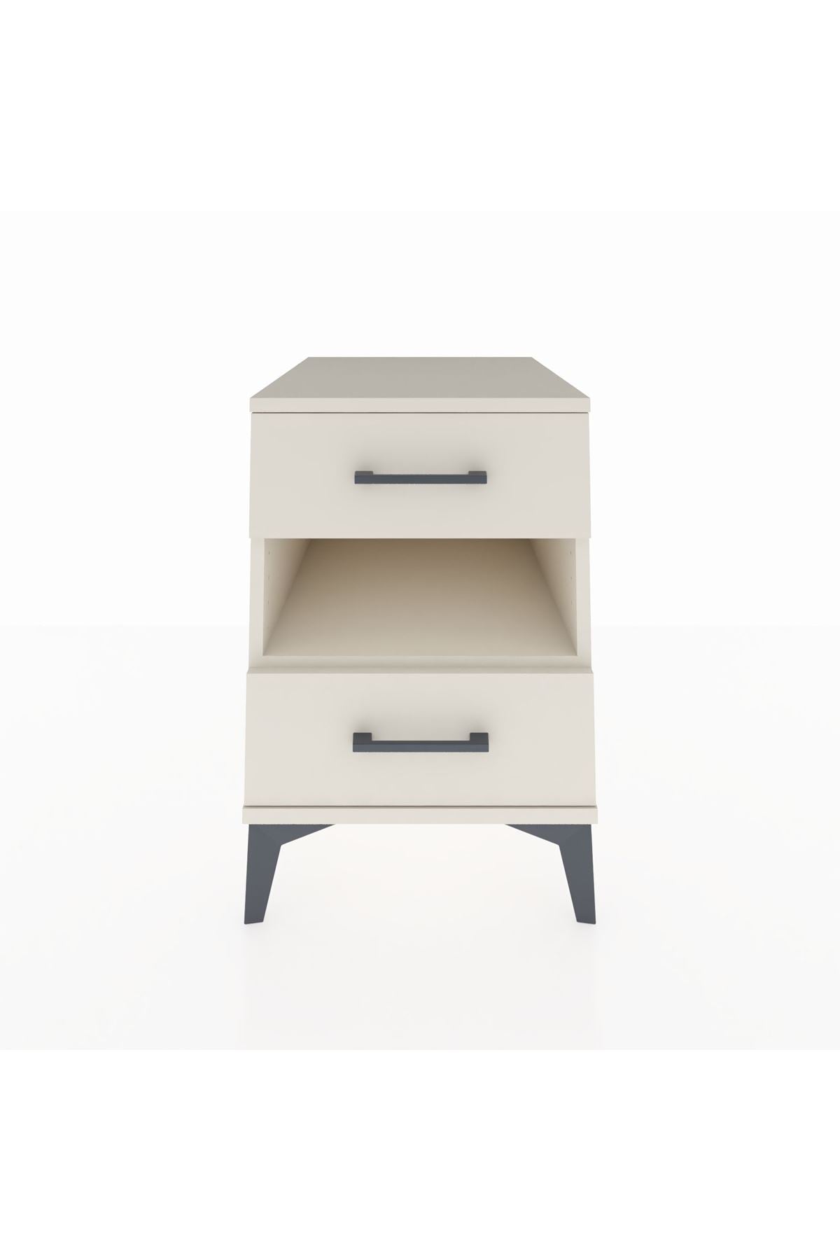 Kronos Komodin Tek Raflı 2 Çekmeceli 44x59x64 Aytaşı-Aytaşı