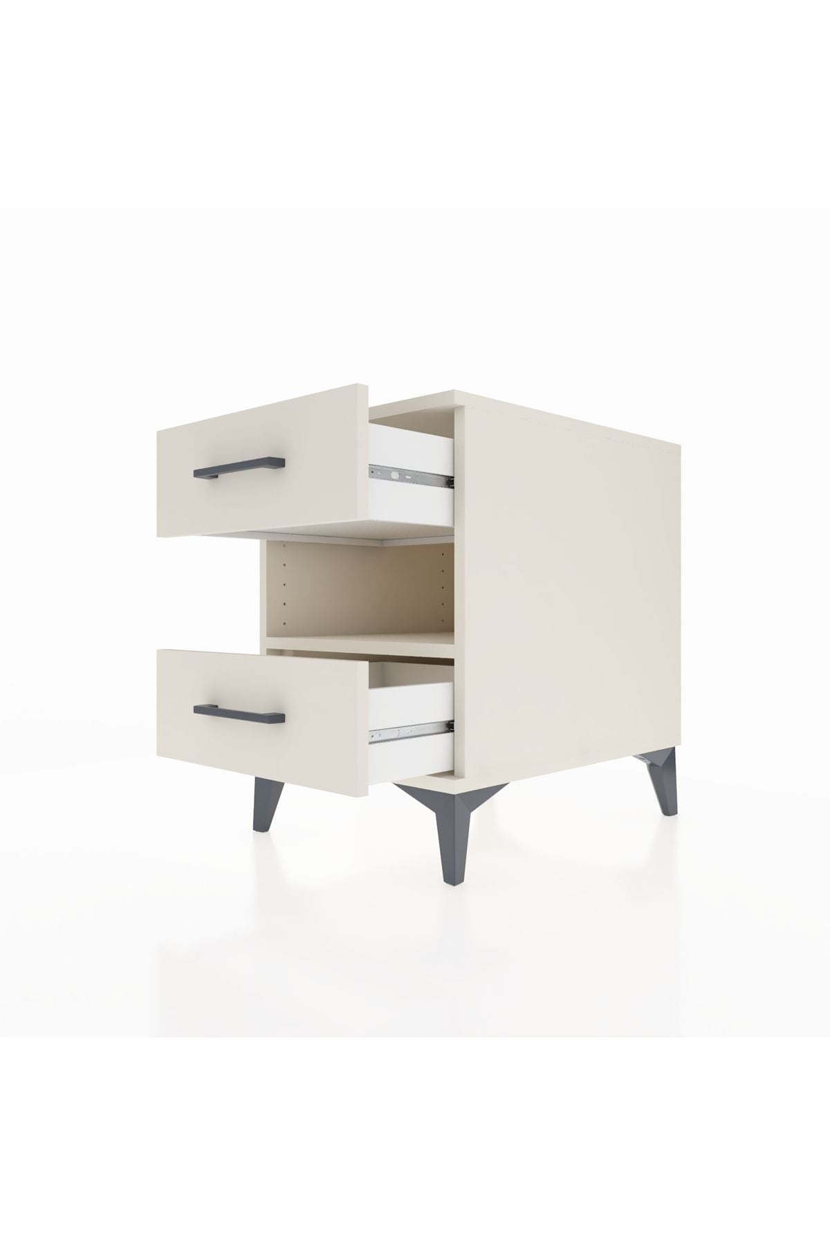 Kronos Komodin Tek Raflı 2 Çekmeceli 44x59x64 Aytaşı-Aytaşı