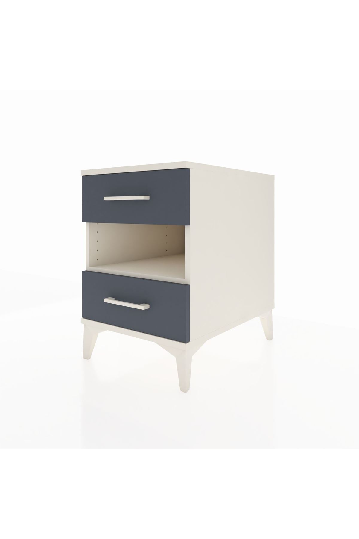 Kronos Komodin Tek Raflı 2 Çekmeceli 44x59x64 Aytaşı-Antrasit