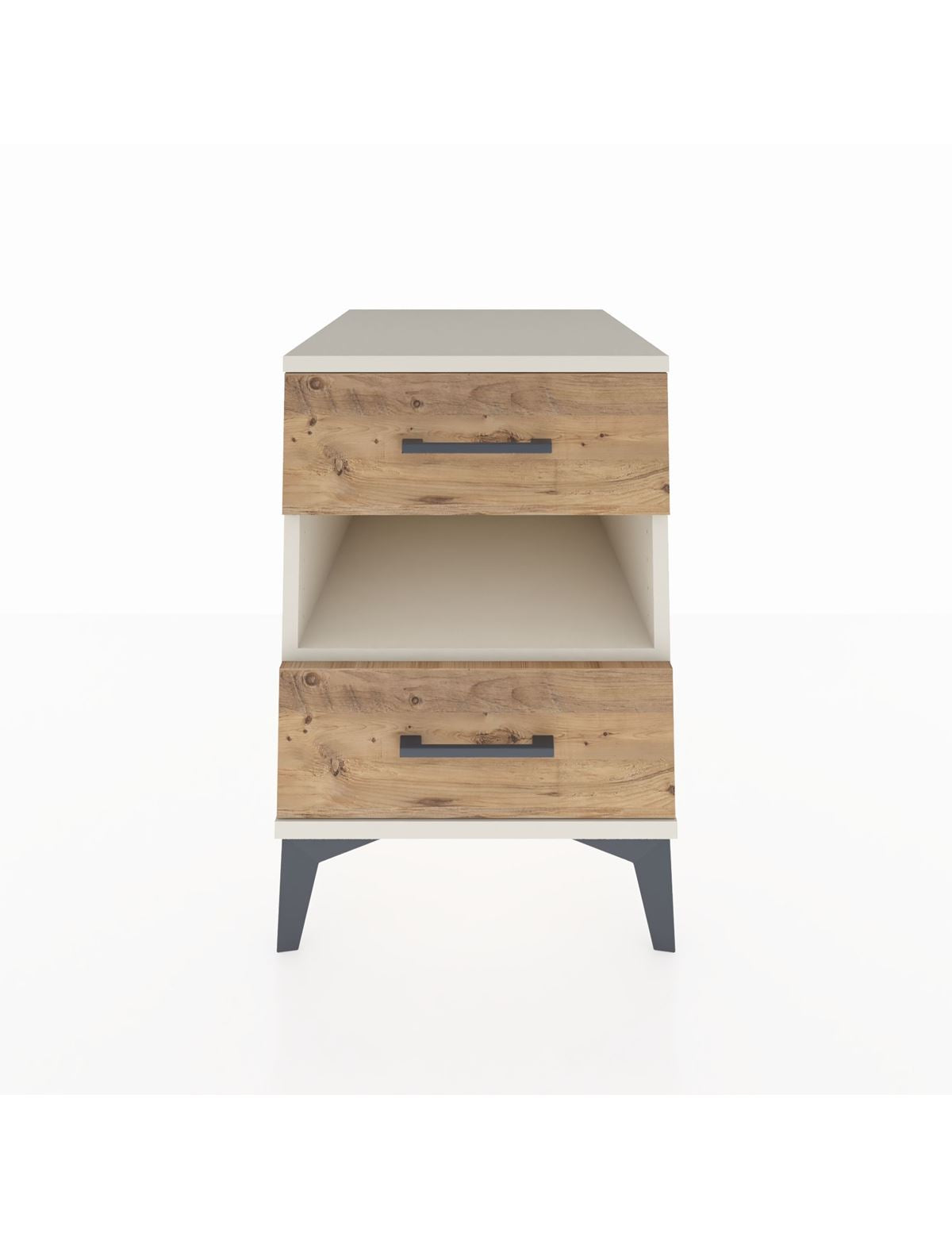 Kronos Komodin Tek Raflı 2 Çekmeceli 44x59x64 Aytaşı-Çam