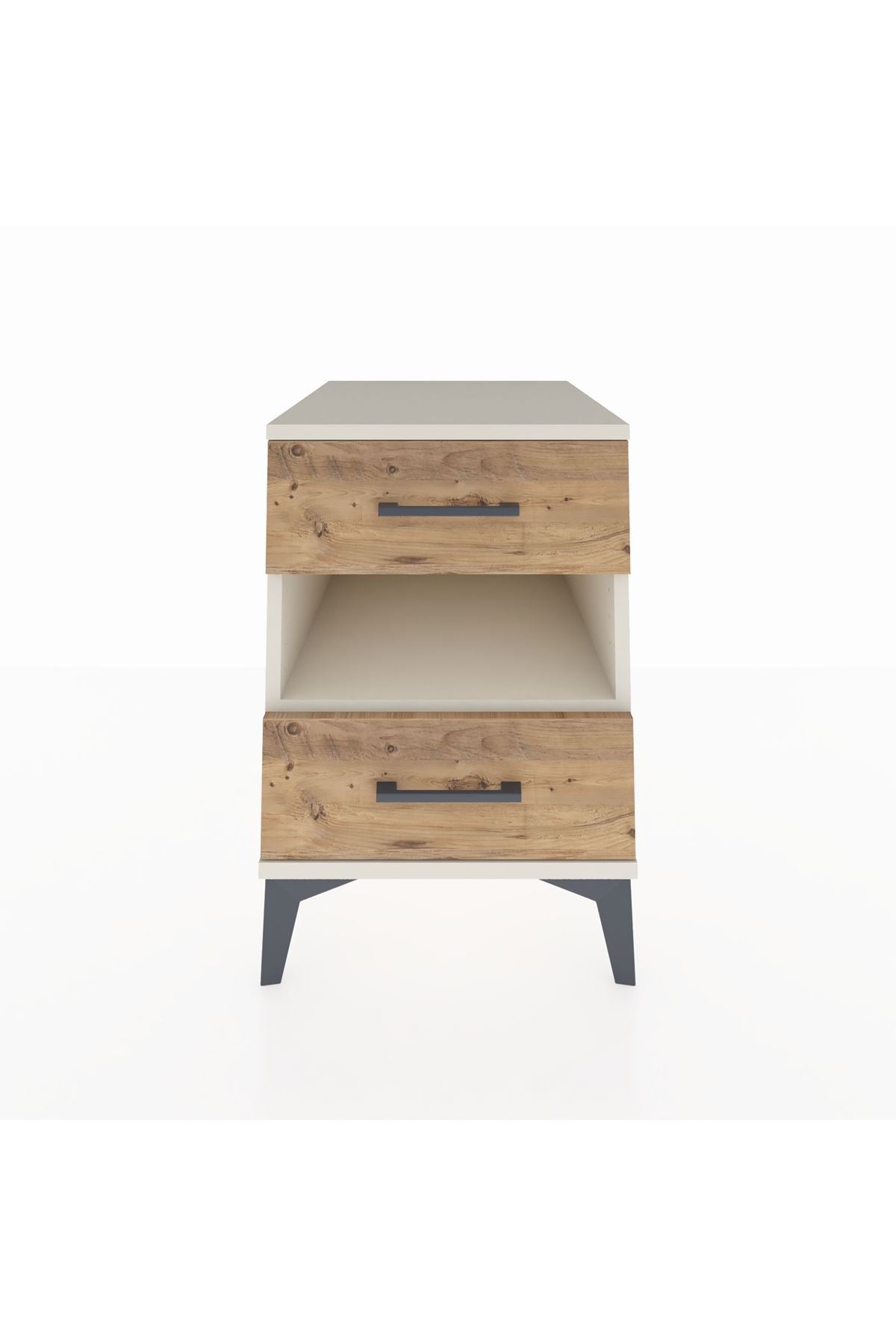 Kronos Komodin Tek Raflı 2 Çekmeceli 44x59x64 Aytaşı-Çam
