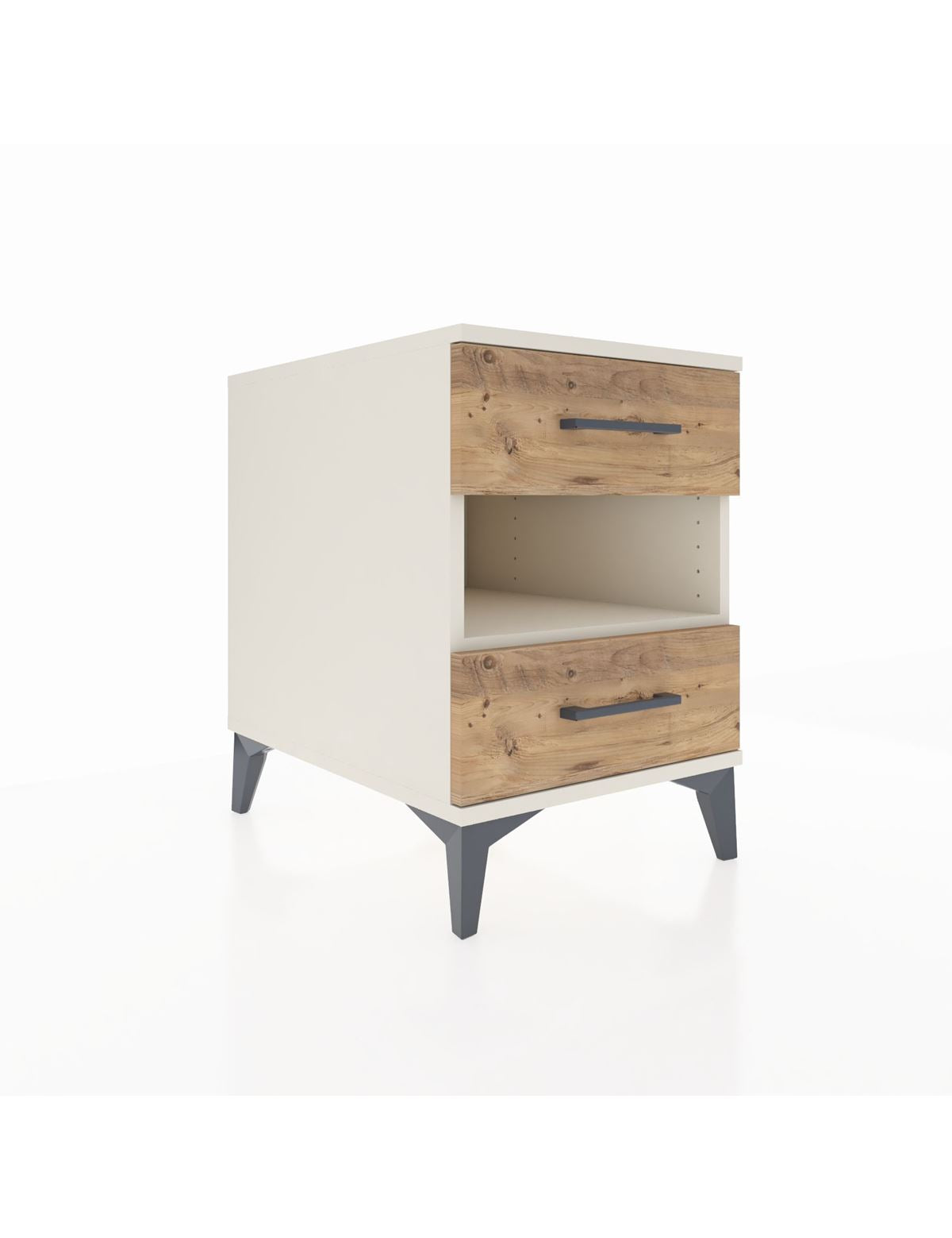 Kronos Komodin Tek Raflı 2 Çekmeceli 44x59x64 Aytaşı-Çam