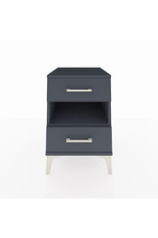 Kronos Komodin Tek Raflı 2 Çekmeceli 44x59x64 Antrasit-Antrasit