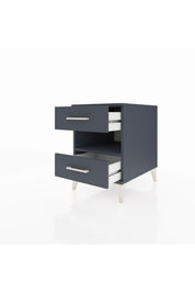 Kronos Komodin Tek Raflı 2 Çekmeceli 44x59x64 Antrasit-Antrasit