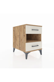 Kronos Komodin Tek Raflı 2 Çekmeceli 44x59x64 Çam-Aytaşı