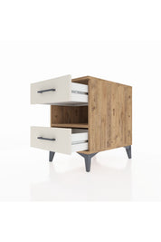 Kronos Komodin Tek Raflı 2 Çekmeceli 44x59x64 Çam-Aytaşı