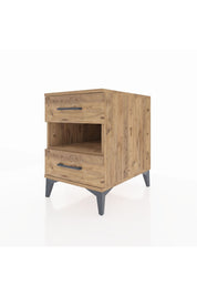 Kronos Komodin Tek Raflı 2 Çekmeceli 44x59x64 Çam-Çam