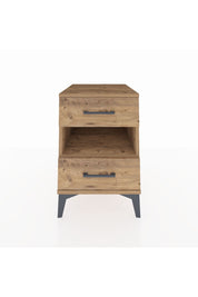 Kronos Komodin Tek Raflı 2 Çekmeceli 44x59x64 Çam-Çam