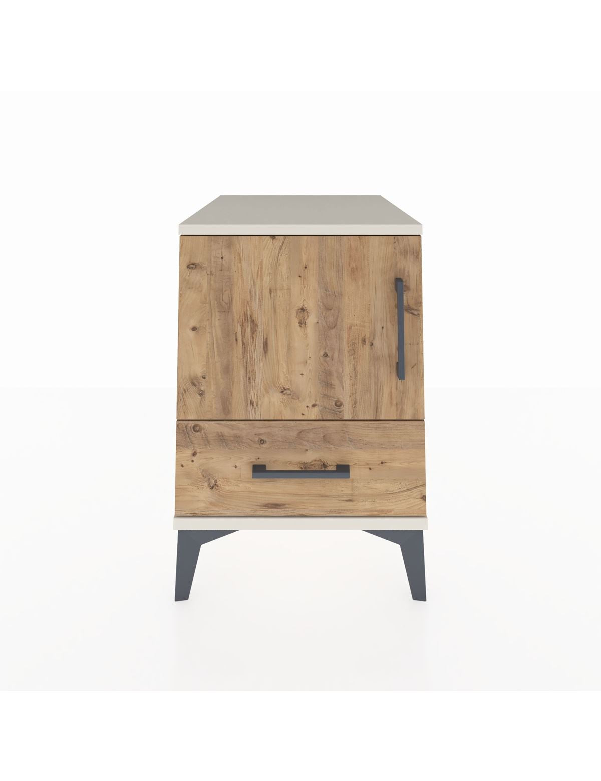 Kronos Komodin 2 Raflı Tek Çekmeceli Tek Kapaklı 44x59x64 Aytaşı-Çam