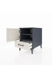 Kronos Komodin 2 Raflı Tek Çekmeceli Tek Kapaklı 44x59x64 Antrasit-Aytaşı