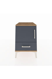 Kronos Komodin 2 Raflı Tek Çekmeceli Tek Kapaklı 44x59x64 Çam-Antrasit