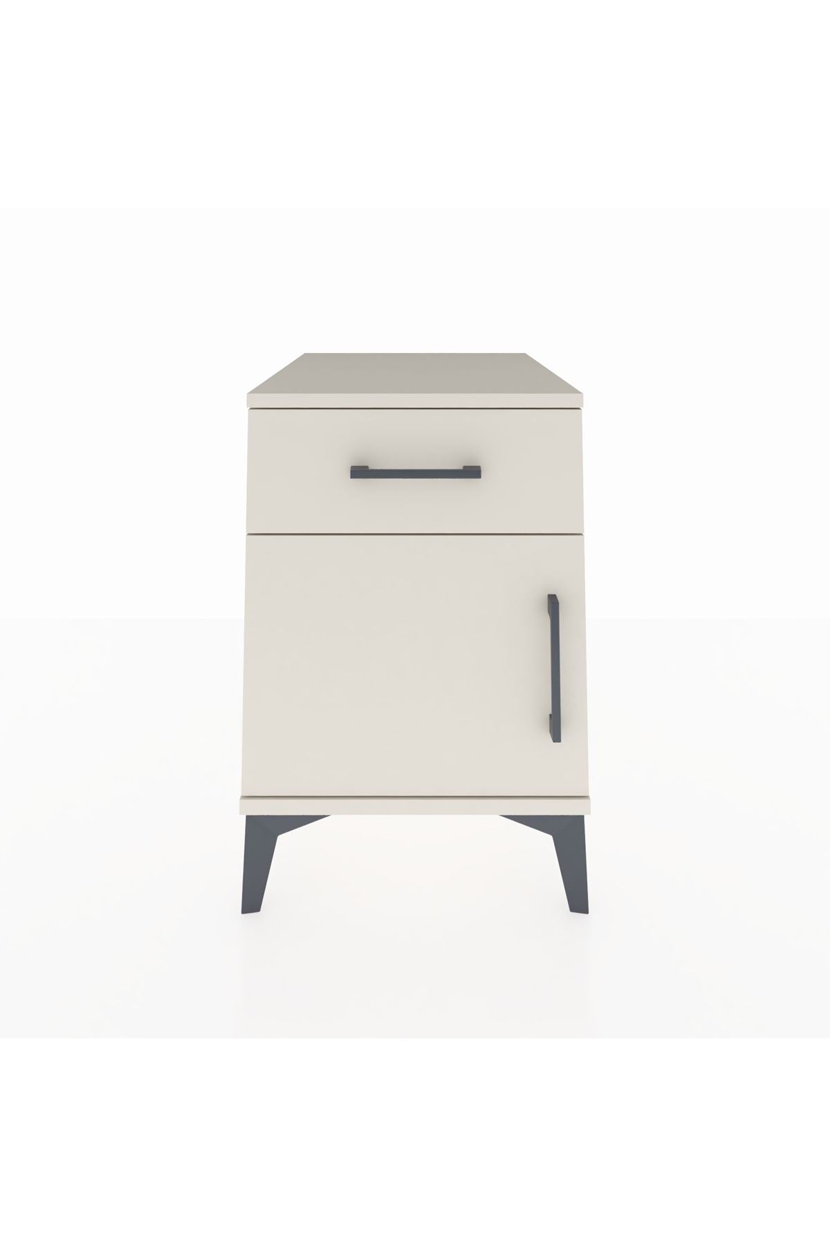 Kronos Komodin Tek Raflı Tek Çekmeceli Tek Kapaklı 44x59x64 Aytaşı-Aytaşı