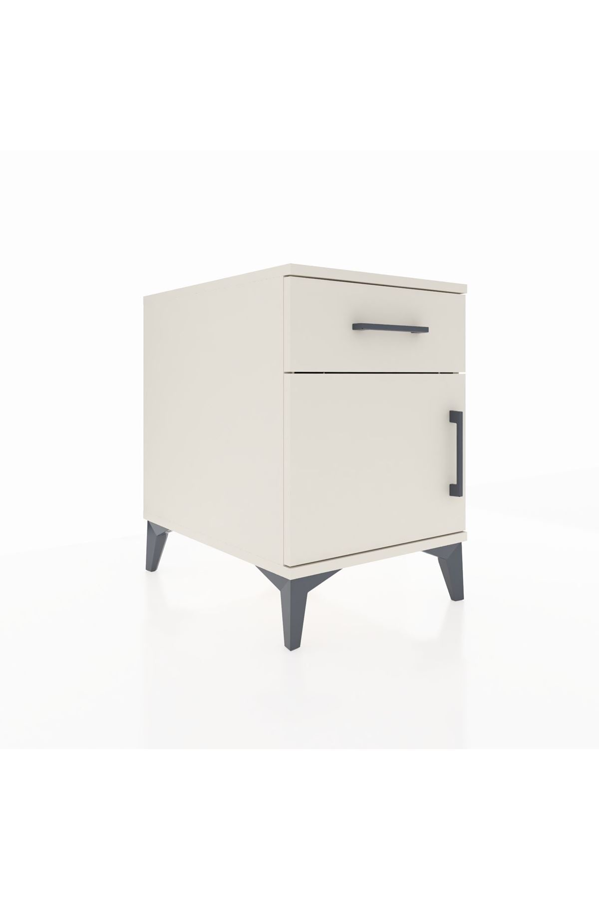 Kronos Komodin Tek Raflı Tek Çekmeceli Tek Kapaklı 44x59x64 Aytaşı-Aytaşı